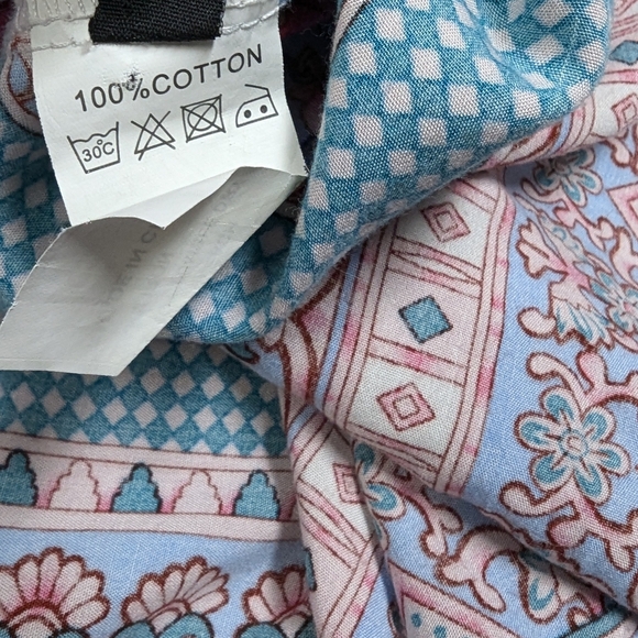 Art Nouveau Maxi Dress Fantasy Horse Floral Print Long Sleeve Colorful size L - Picture 6 of 10